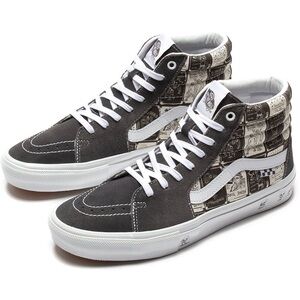 Vans x Daniel Johnston Skate Sk8-Hi Raven Black Suede Canvas High Top Sneakers